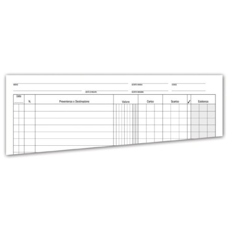 Registro Carico/Scarico/Esistenza - 96 pagine prenumerate